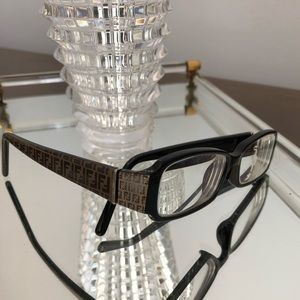 FENDI eyeglass frames with signature logo temples